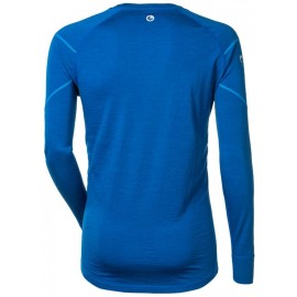 MW NDR pánské merino triko s dlouhým rukávem modrý melír