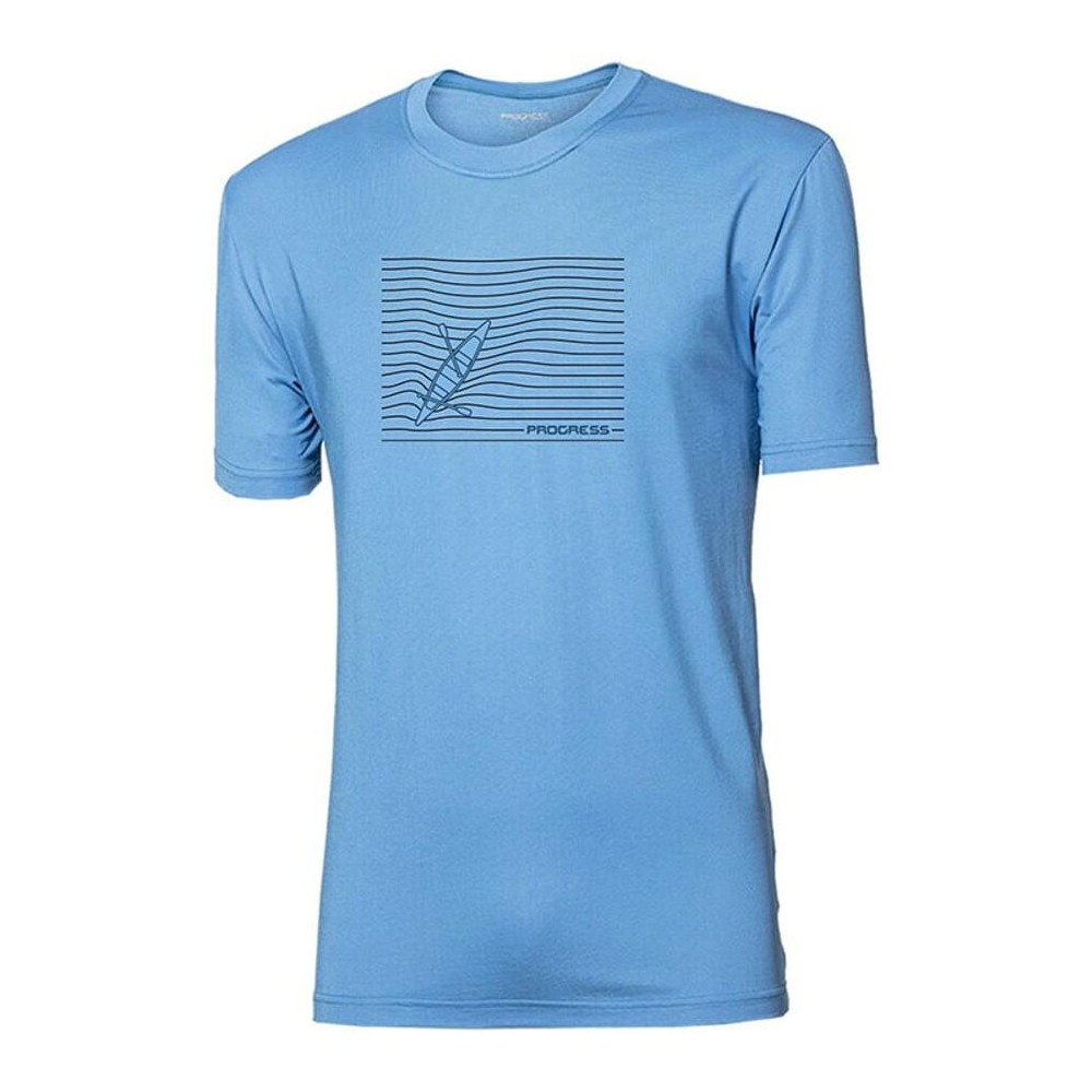 Pánské elastické tričko WABI "KANOE" světle modré