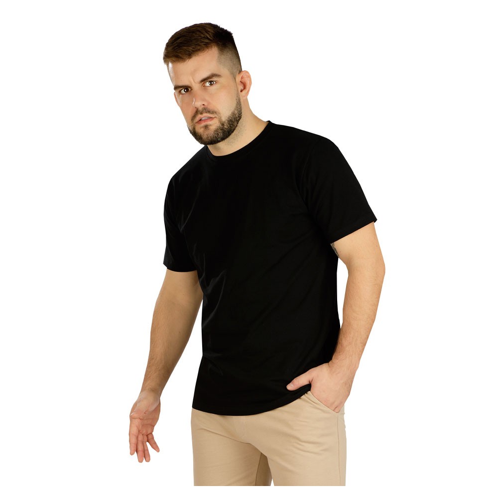 Pánské bavlněné tričko LITEX s krátkým rukávem