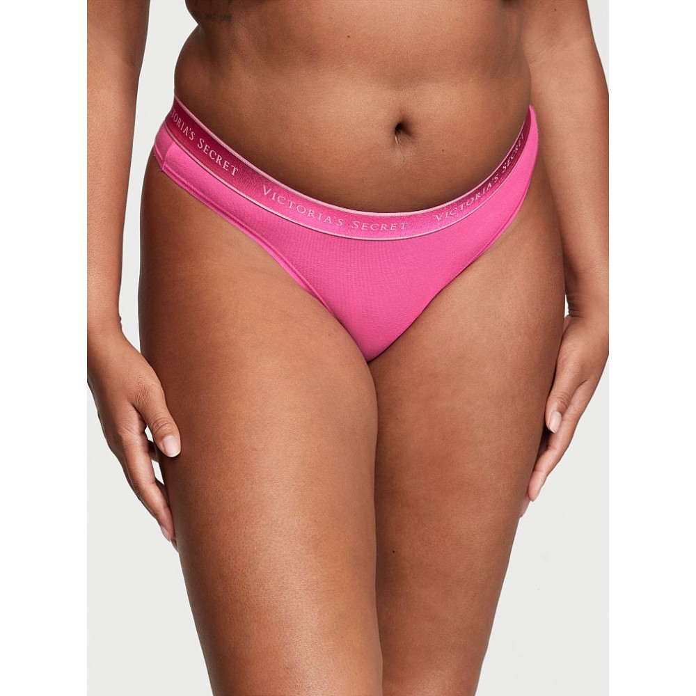 Tanga Victoria\'s Secret bavlněné sytě růžové, XL