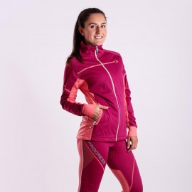SNOWCAT JKT dámská sportovní bunda vínová/růžová