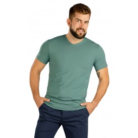 Pánské elastické tričko LITEX tmavě zelené