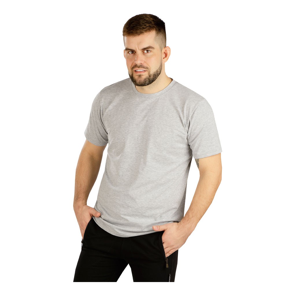 Světle šedé pánské tričko LITEX