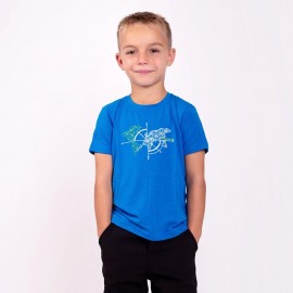 UNO "WORLD" dětské triko s bambusem středně modrá - doprodej