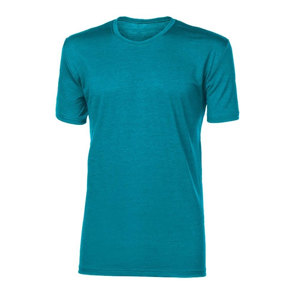 Pánské merino tričko ORIGINAL zelený melír, M