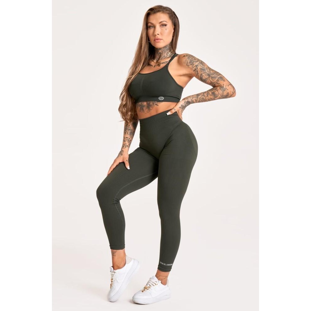 Gym Glamour Legíny Push Up 2.0 Soldier
