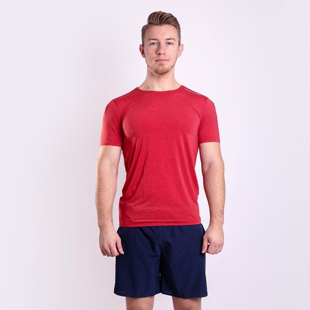 Pánské sportovní triko TECHNIC červený melír, XL