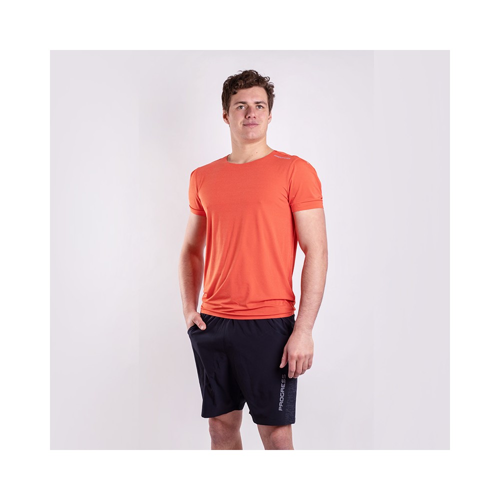Pánské sportovní triko TECHNIC oranžový  melír