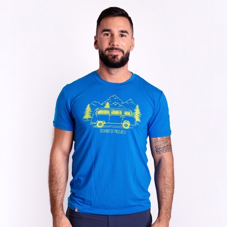 Pánské bambusové tričko PIONEER "BULLI" středně modré