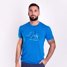 Pánské tričko s bambusem PIONEER "TEEPEE" středně modré