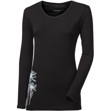 SONJA "EDELWEISS" dámské triko s dlouhým rukávem s bambusem černá