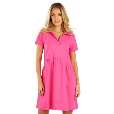 Košilové šaty LITEX růžové