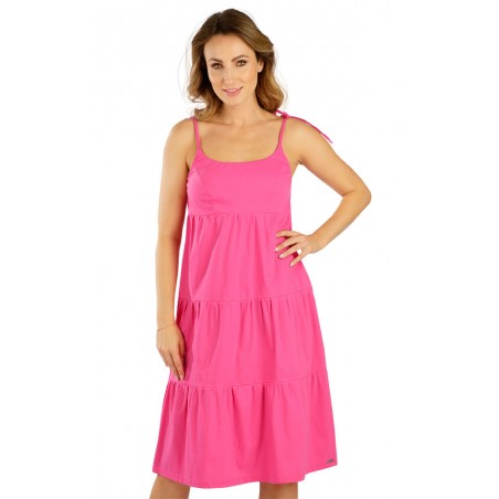 Letní šaty na ramínka LITEX růžové