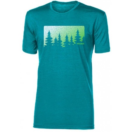 Pánské merino tričko HRUTUR "FOREST" zelený melír Pánské merino tričko HRUTUR "FOREST" zelený melír
