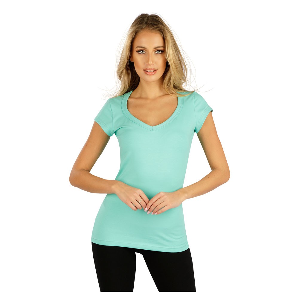 Bavlněné tričko LITEX pastelově zelené, M