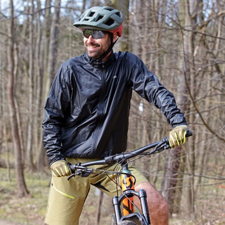 Pánská cyklistická větrovka WINDY BIKE lehká černá