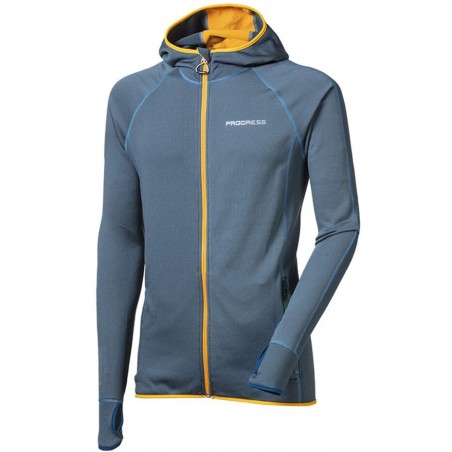 TOREZ HOODY pánská funkční mikina s kapucí modrošedá/kari TOREZ HOODY pánská funkční mikina s kapucí modrošedá/kari