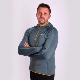 TOREZ HOODY pánská funkční mikina s kapucí modrošedá/kari TOREZ HOODY pánská funkční mikina s kapucí modrošedá/kari