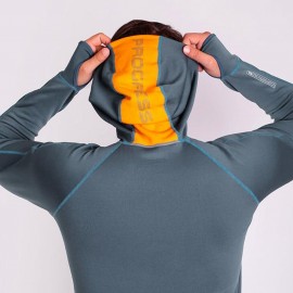 TOREZ HOODY pánská funkční mikina s kapucí modrošedá/kari TOREZ HOODY pánská funkční mikina s kapucí modrošedá/kari