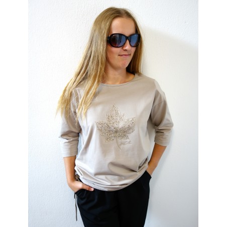 Dámské bavlněné triko LaTynka 219 cappucino Dámské bavlněné triko LaTynka 219 cappucino