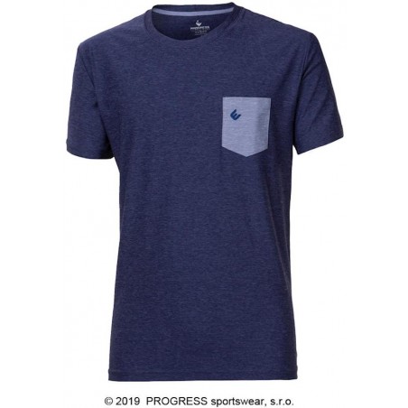 MARK pánské triko tm.modrý melír - doprodej