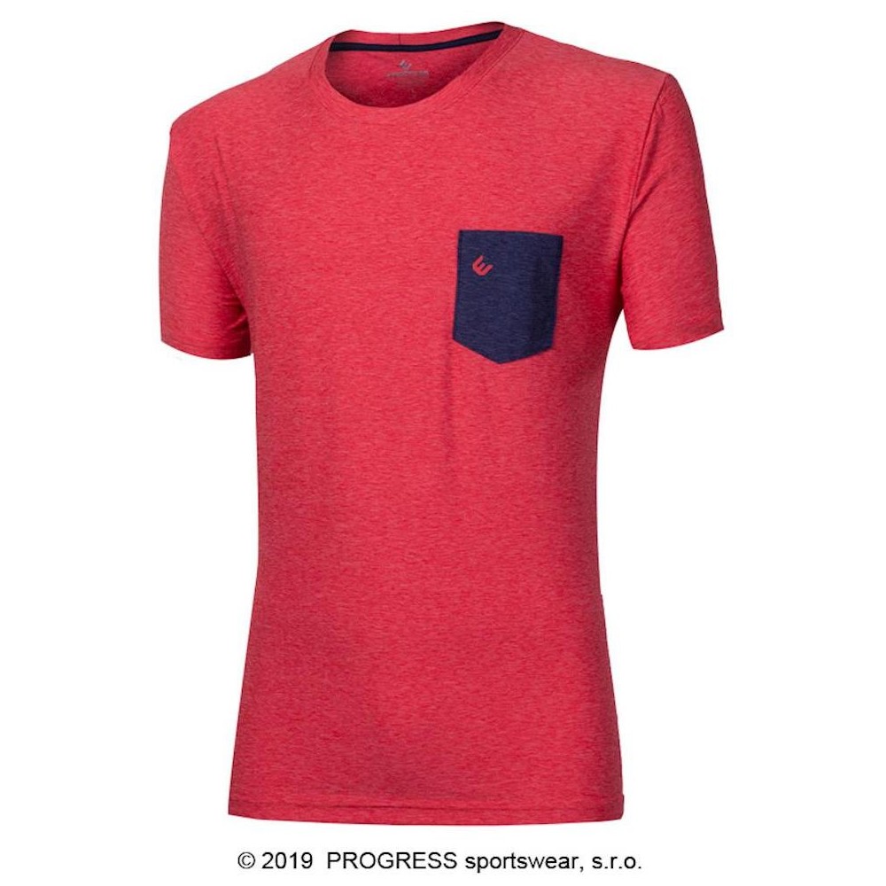 MARK pánské triko červený melír - doprodej