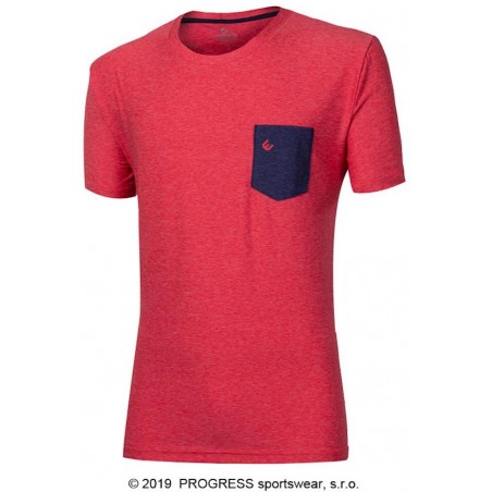 MARK pánské triko červený melír - doprodej