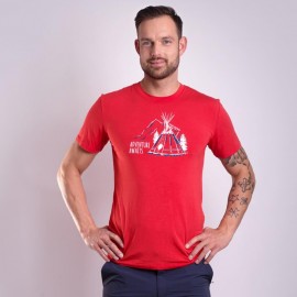 Pánské tričko s bambusem PIONEER "TEEPEE" červené