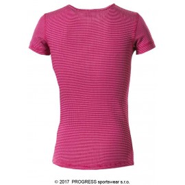 MS NKRD dětské funkční tričko s krátkým rukávem tm.růžová - doprodej