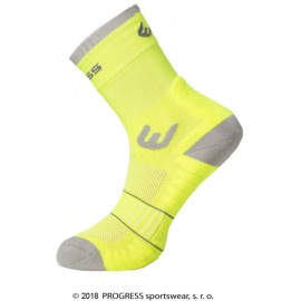 WALKING letní turistické ponožky reflexní žlutá/šedá