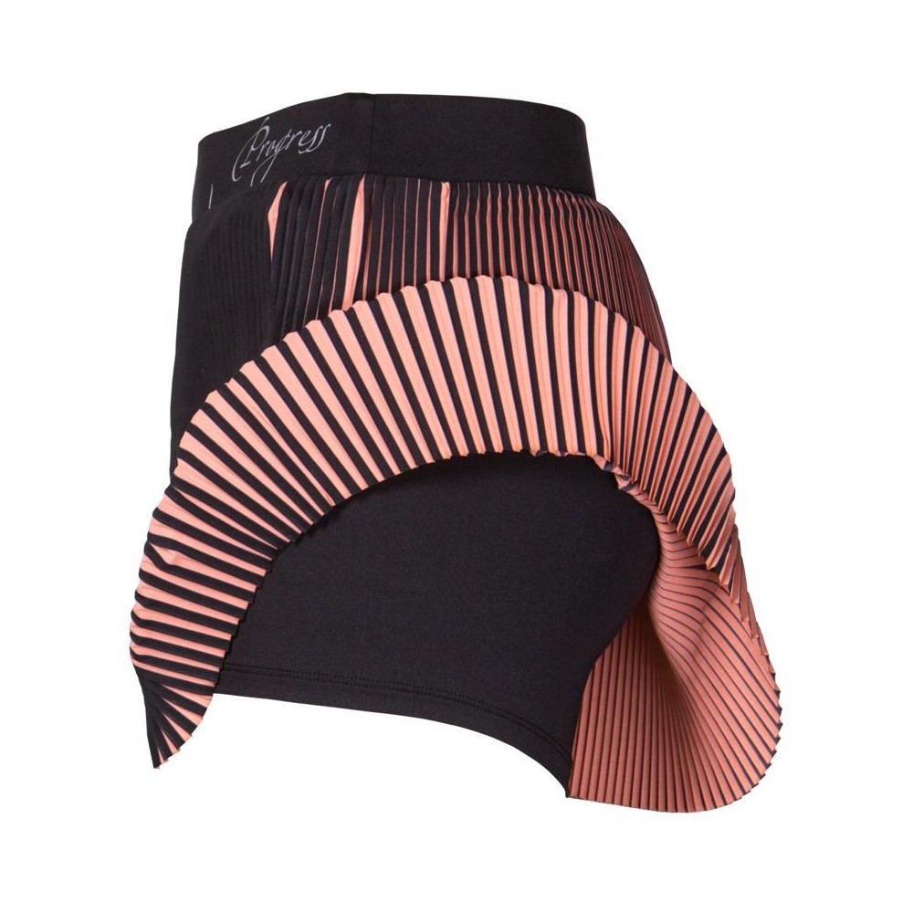 LAMELLA dámská sportovní běžecká sukně 2v1 černá/lososová - doprodej